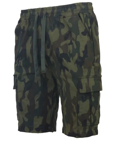 Galaxy By Harvic Men's Super Flex Stretch Cargo Shorts In Green