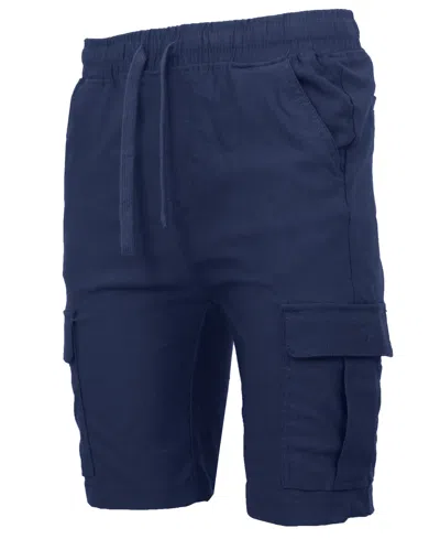 Galaxy By Harvic Men's Super Flex Stretch Cargo Shorts In Blue