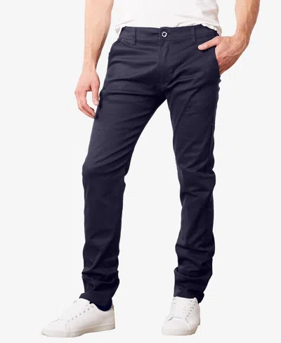 Galaxy By Harvic Men's Super Stretch Slim Fit Everyday Chino Pants In Black