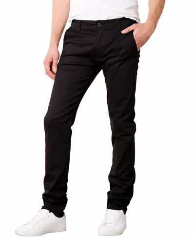 Galaxy By Harvic Men's Super Stretch Slim-fit Chino Pants In Black