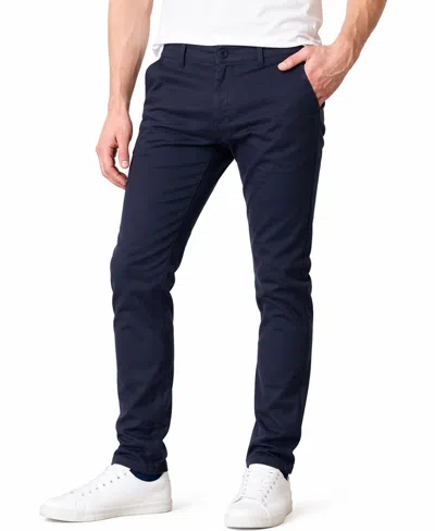 Galaxy By Harvic Men's Super Stretch Slim-fit Chino Pants In Blue