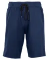 Galaxy By Harvic Men's Tech Fleece Performance With Heat Seal Zipper Pocket Shorts In Blue