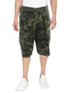 Galaxy By Harvic Men's Tech Fleece Jogger Sweat Lounge Shorts In Green