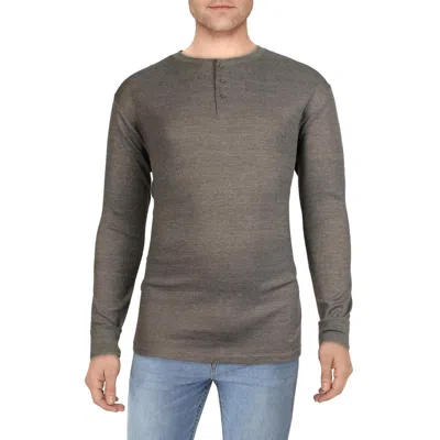Galaxy By Harvic Mens Thermal Long Sleeves Henley Shirt