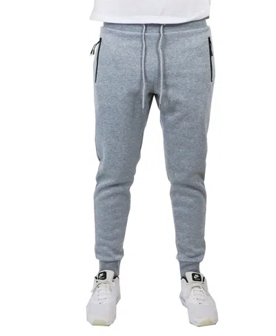 Galaxy By Harvic Men's Pro Star Slim Fit Fleece Lined Jogger Sweatpants In Heather Grey