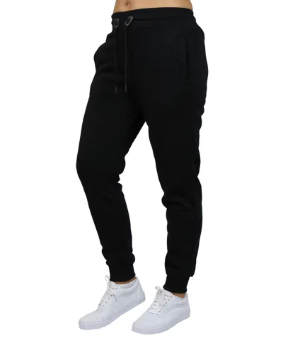Galaxy By Harvic Women's Loose Fit Fleece Lined Jogger Sweatpants In Black