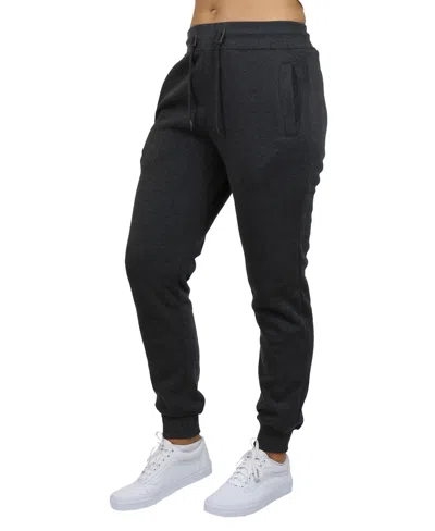 Galaxy By Harvic Women's Loose Fit Fleece Lined Jogger Sweatpants In Charcoal