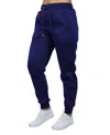 Galaxy By Harvic Women's Heavyweight Loose Fit Fleece Lined Cargo Jogger Pants In Navy