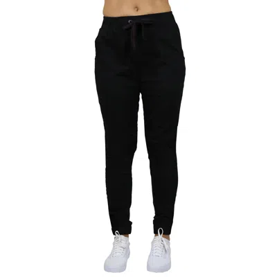 Galaxy By Harvic Women's Loose Fit Twill Jogger Pants In Black