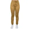 Galaxy By Harvic Women's Loose Fit Twill Jogger Pants In Brown