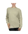 Galaxy By Harvic Women's Loose Fit Waffle Knit Thermal Shirt In Heather Oatmeal