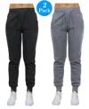 Galaxy By Harvic Women's Slim Fit Heavy Weight Fleece Lined Joggers In Charcoal,heather Gray