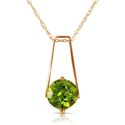 Pre-owned Galaxy Gold Products 1.45 Carat 14k Solid Rose Gold London Nights Peridot Necklace