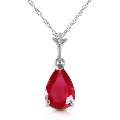 Pre-owned Galaxy Gold Products 1.75 Carat 14k Solid White Gold House Of Flesh Ruby Necklace