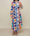 Galeria Positano Long Circus Dress In Multi In Multi