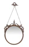 Galerie Was Bronze Circle Mirror In Brown