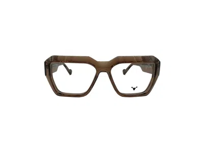 Galfer Eyewear Women's Black / Brown Augusta Emerita Eyeglasses Square Frame