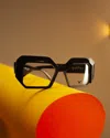 Galfer Eyewear Women's Black / Brown Cupido Eyeglasses Square Frame