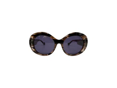 Galfer Eyewear Women's Black / Brown Venus Sunglasses Minimalistic Round Frame