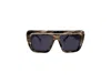 Galfer Eyewear Women's Neutrals / Black / Brown Trajano Sunglasses Elegant Oversized Frame