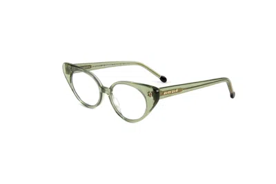 Galfer Eyewear Women's Neutrals / Green Averavé Eyeglasses Elegant Minimalistic Cat Eye Frame