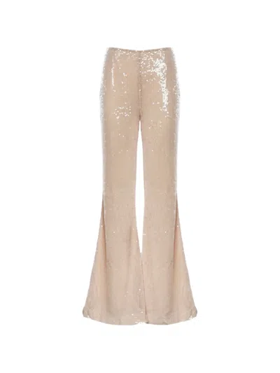 Galia Lahav Orlena Sequin-embellished Flared Trousers In Pink