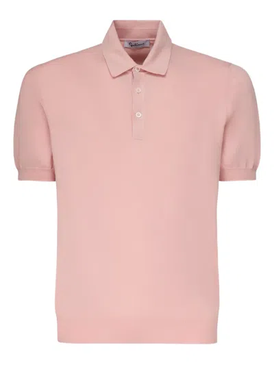 Galiano Cotton Polo Shirt In Pink