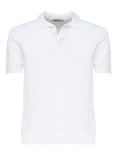 Galiano Ribbed Polo T-shirt In White
