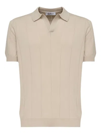 Galiano Ribbed Polo T-shirt In Neutral