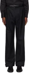 GALILEE-BY-SEA BLACK CLASSIC TURN UP TROUSERS