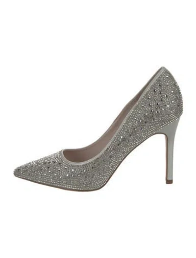 Pre-owned Galina Signature Glitter Pumps In Silver