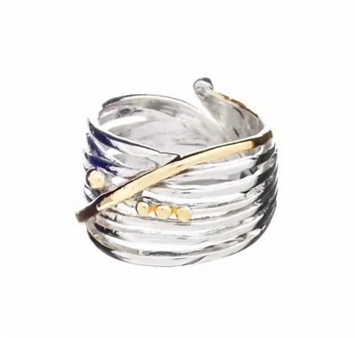 Gallardo & Blaine Designs Women's Bamboo Ring In Silver & Gold In Multi