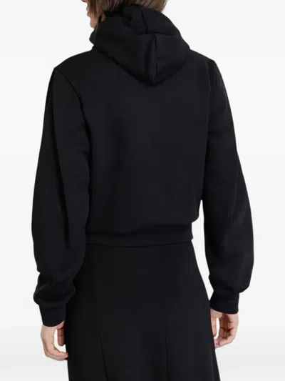 Gaëlle Balloon Sleeve Hoodie In Black