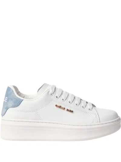 Gaëlle Denim Insert Sneakers In White