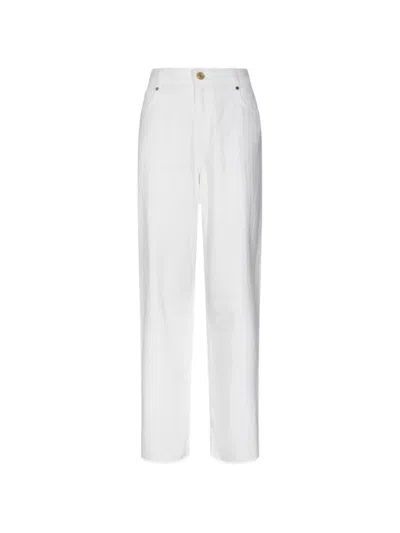Gaëlle Embellished Raw-cut Jeans In White