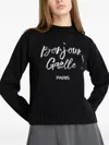 Gaëlle Embroidered Sweater In Black