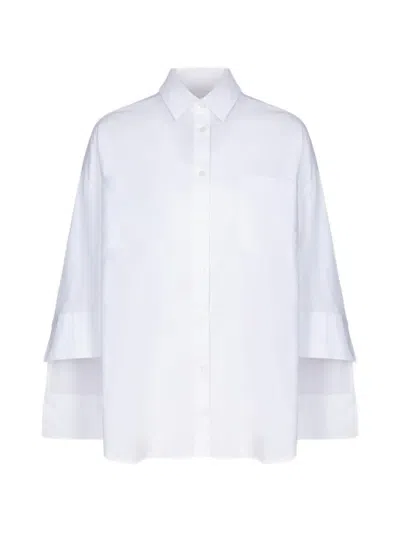 Gaëlle Embroidered-logo Poplin Shirt In White