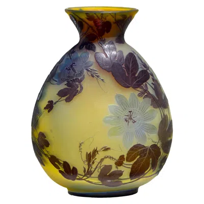 Pre-owned Gaëlle Émile Gallé An Impressive Gallé Cameo Glass Vase, Circa 1900 In Brown