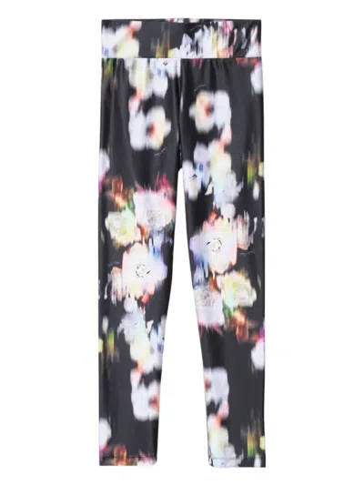 Gaëlle Floral-pattern Leggings In Black