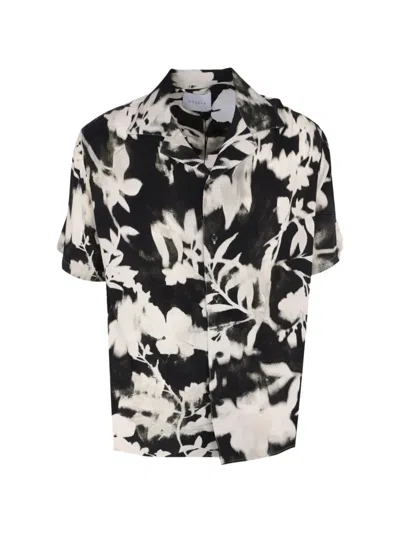 Gaëlle Floral Short-sleeve Shirt In Black