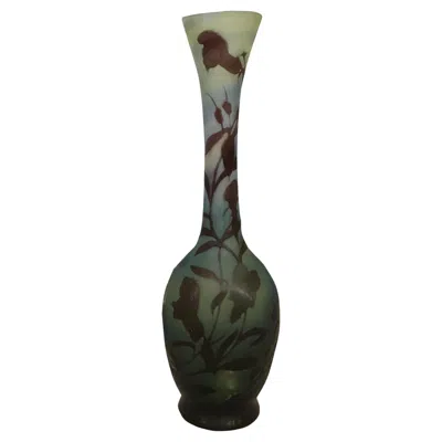 Pre-owned Gaëlle French Vase, Sign: Gallé, Style: Jugendstil, Art Nouveau, Liberty In Black