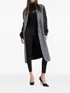 Gaëlle Herringbone Sleeve Coat In Gray