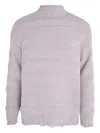 Gaëlle High-neck Frayed-hem Sweater In Multi