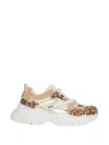 Gaëlle Leopard-panel Sneakers In Neutral