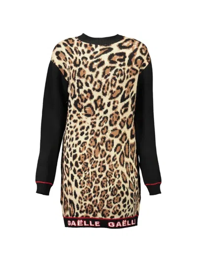 Gaëlle Leopard-print Knitted Dress In Neutral