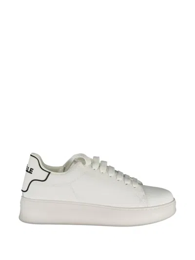 Gaëlle Logo-print Lace-up Sneakers In White