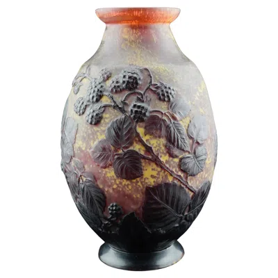 Pre-owned Gaëlle Galle Mold Blown Berry Vase In Transparent
