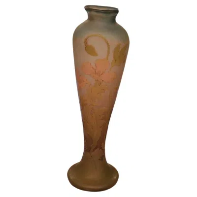 Pre-owned Gaëlle Monumental Vase, Sign: Gallé, Style: Jugendstil, Art Nouveau, Liberty, 1850 In Brown