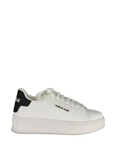 Gaëlle Paris Lace-up Platform Sneakers In White