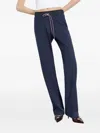 Gaëlle Pinstripe Drawstring Trousers In Blue